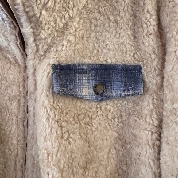 Pendleton Women’s Softshell Fuzzy Full
Zip Sherpa Jacket Beige Heather
Size XL - Picture 4 of 9